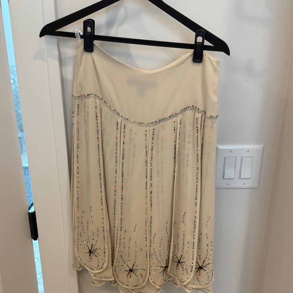 French Connection beaded silk skirt, size 4
